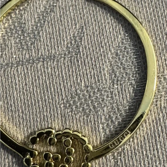 Gucci Gold GG Crystal Hoop Earrings - Picture 5 of 5